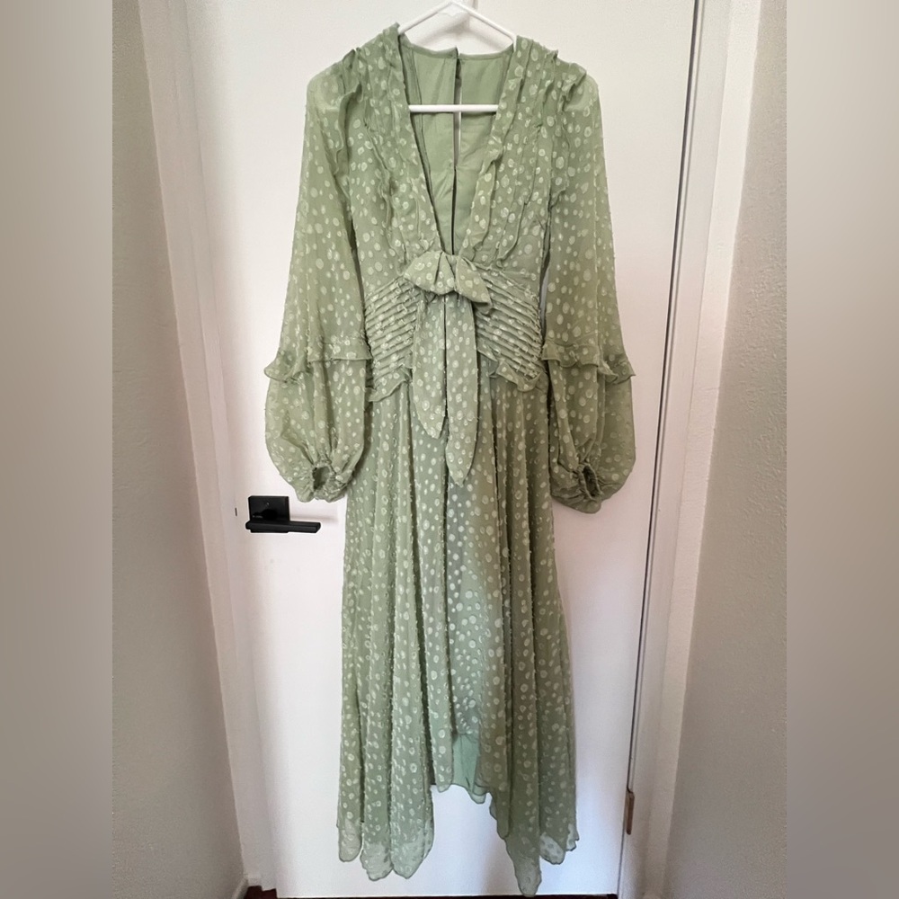 ASOS Green Asymmetrical Dress